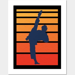 Retro Taekwondo Silhouette Posters and Art